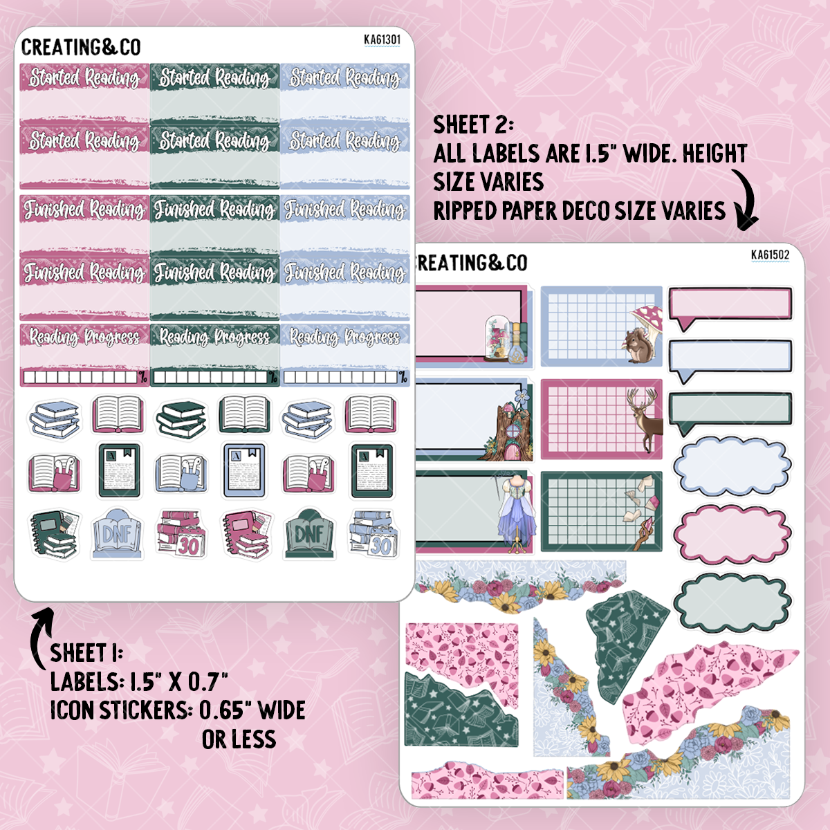 Fae & Folklore Weekly Kit Add On Sticker Sheets - KA615