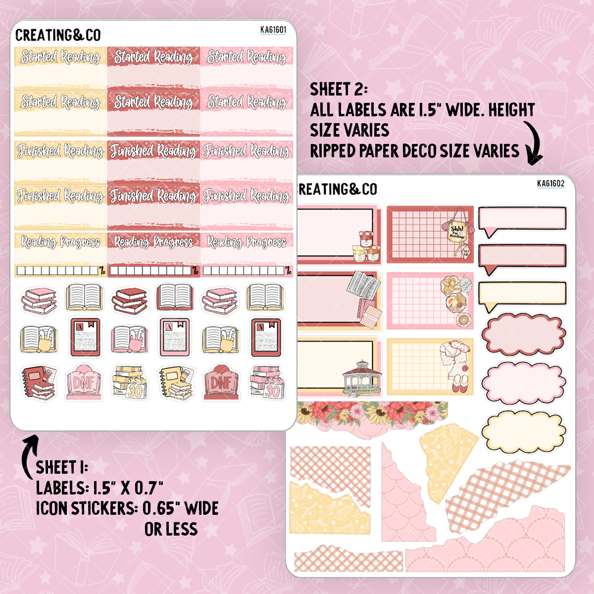 Fox & Folio Weekly Kit Add On Sticker Sheets - KA616