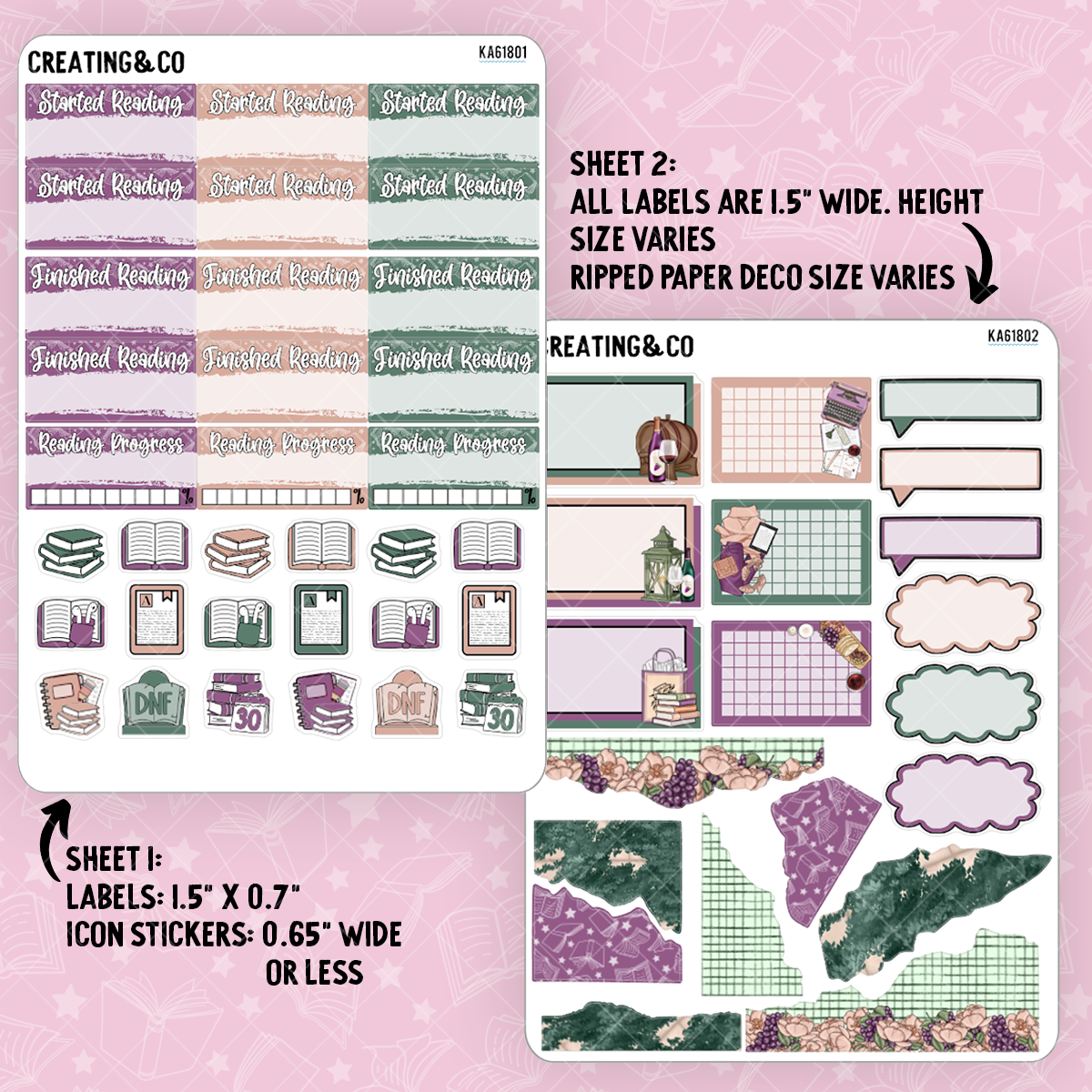 The Story Cellar Weekly Kit Add On Sticker Sheets - KA618