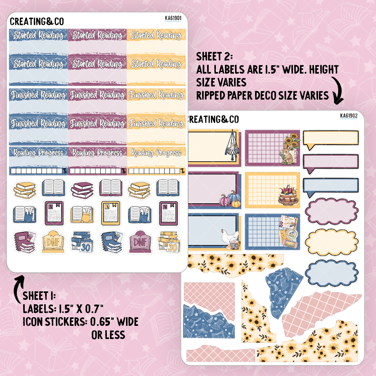 Sunflower Cottage Weekly Kit Add On Sticker Sheets - KA619