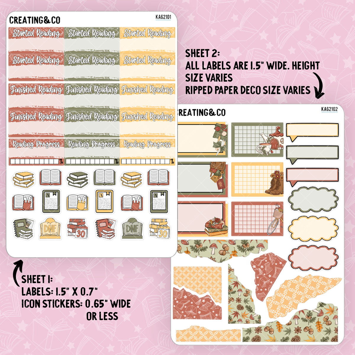 Autumn Stories Weekly Kit Add On Sticker Sheets - KA621