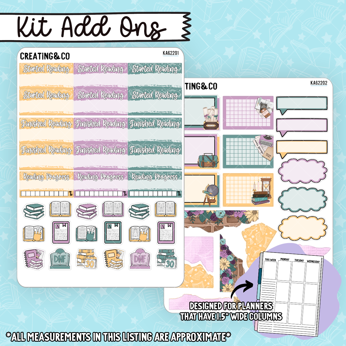 Academic Wisdom Weekly Kit Add On Sticker Sheets - KA622