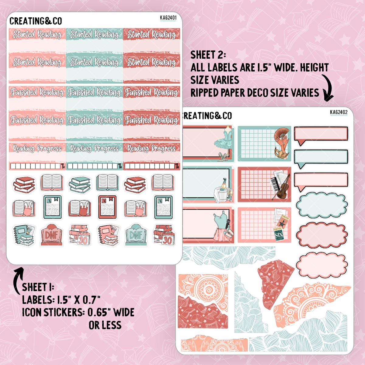 Shimmering Stories Showgirl Weekly Kit Add On Sticker Sheets - KA624