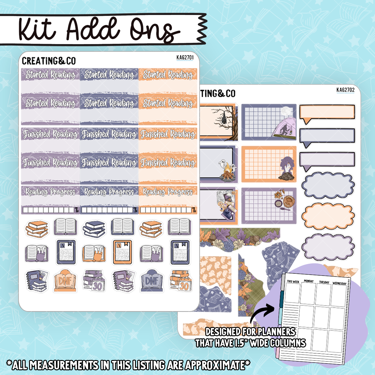 Shadow Adventure Spooky Camping Weekly Kit Add On Sticker Sheets - KA627