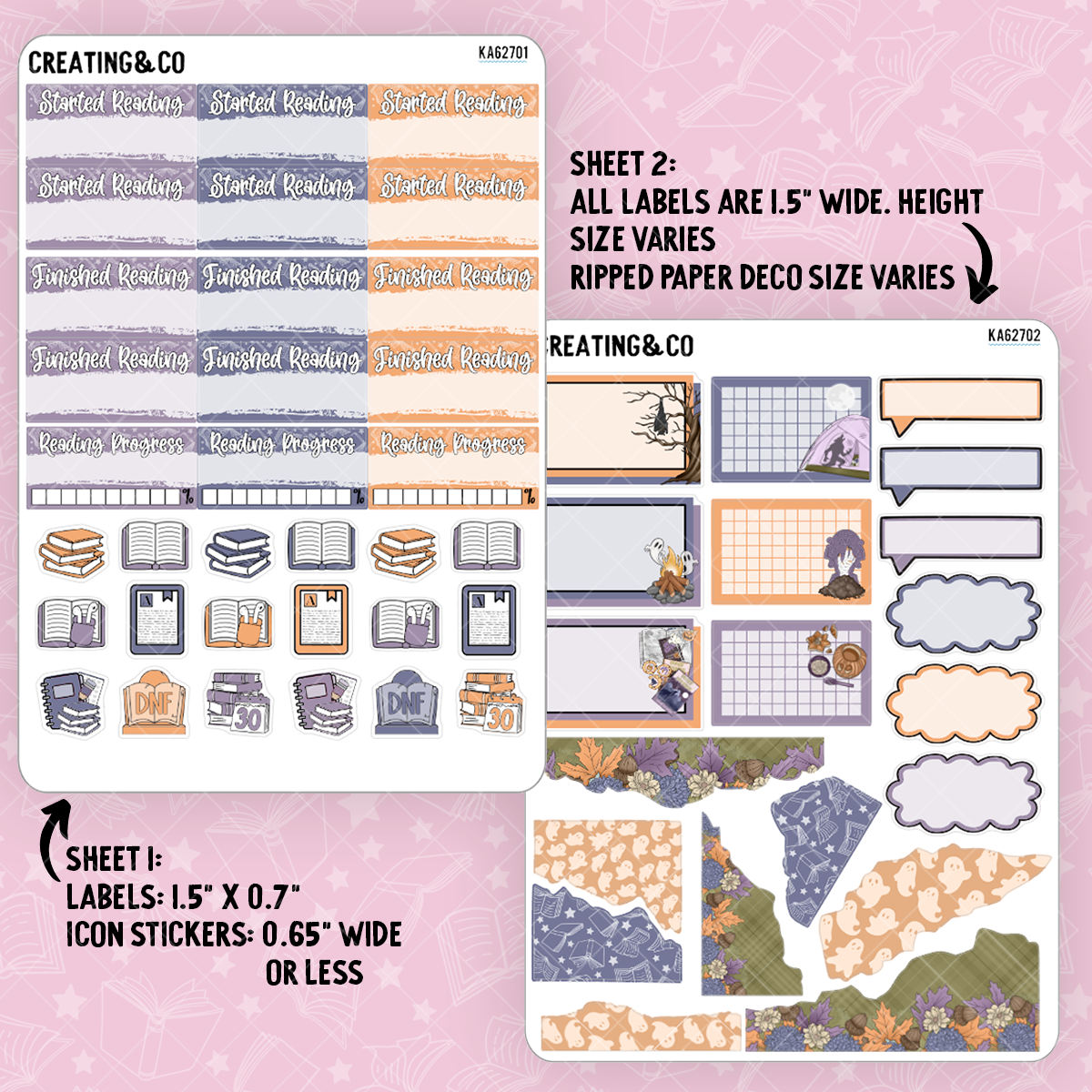 Shadow Adventure Spooky Camping Weekly Kit Add On Sticker Sheets - KA627