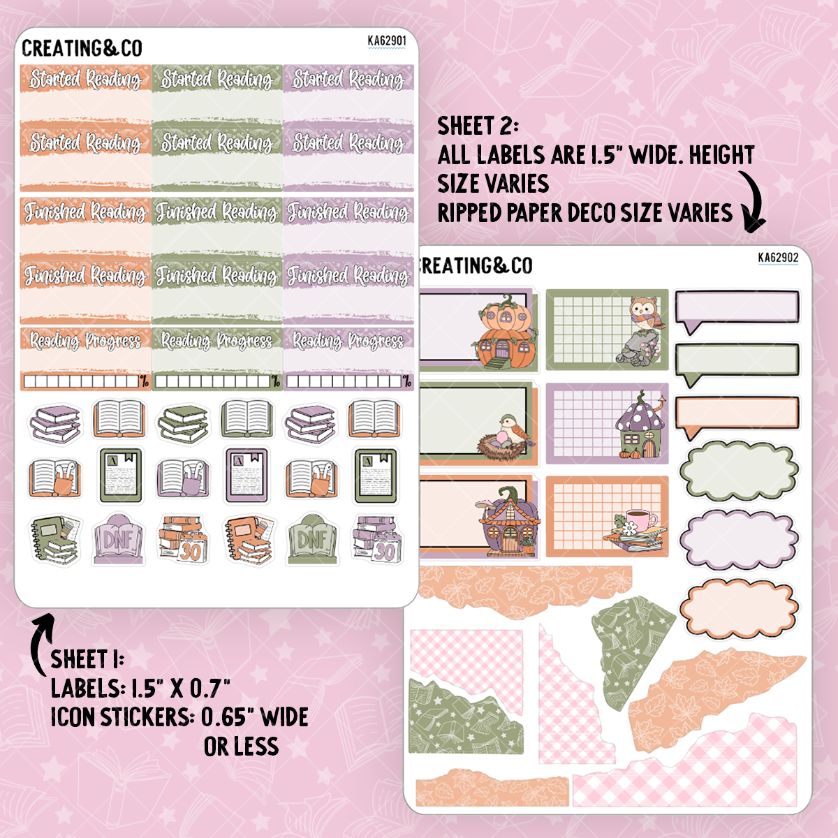 Pumpkin Hollow Weekly Kit Add On Sticker Sheets - KA629