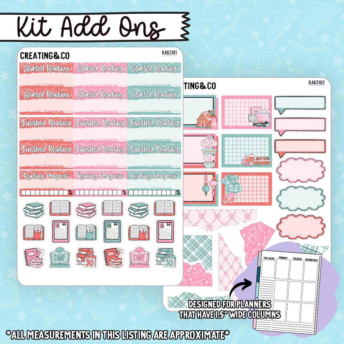Sugarplum Stories Weekly Kit Add On Sticker Sheets - KA631