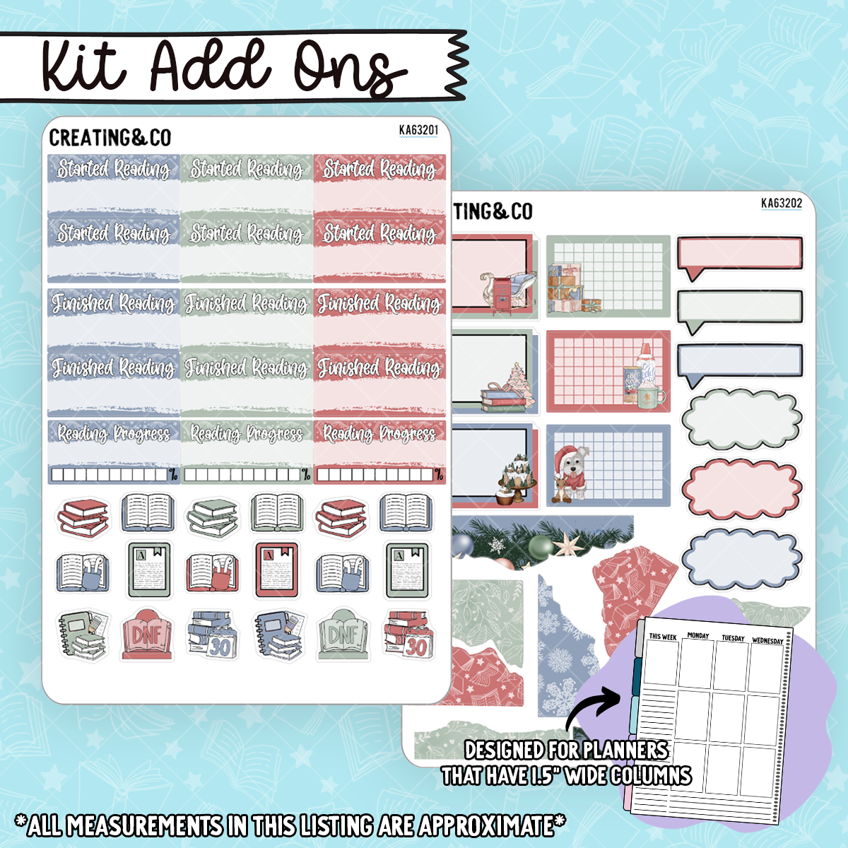 Cozy Christmas Weekly Kit Add On Sticker Sheets - KA632