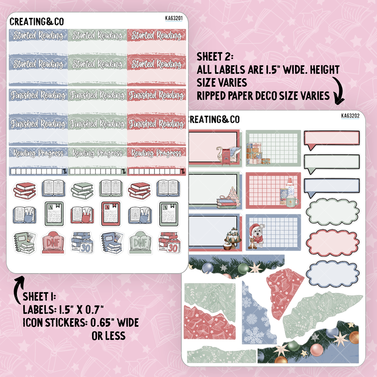 Cozy Christmas Weekly Kit Add On Sticker Sheets - KA632