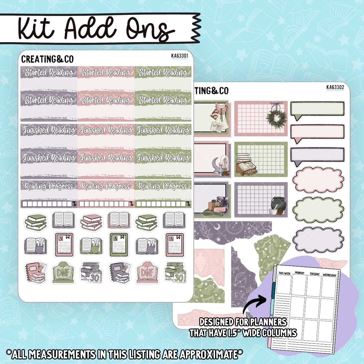 Solstice Wishes Weekly Kit Add On Sticker Sheets - KA633