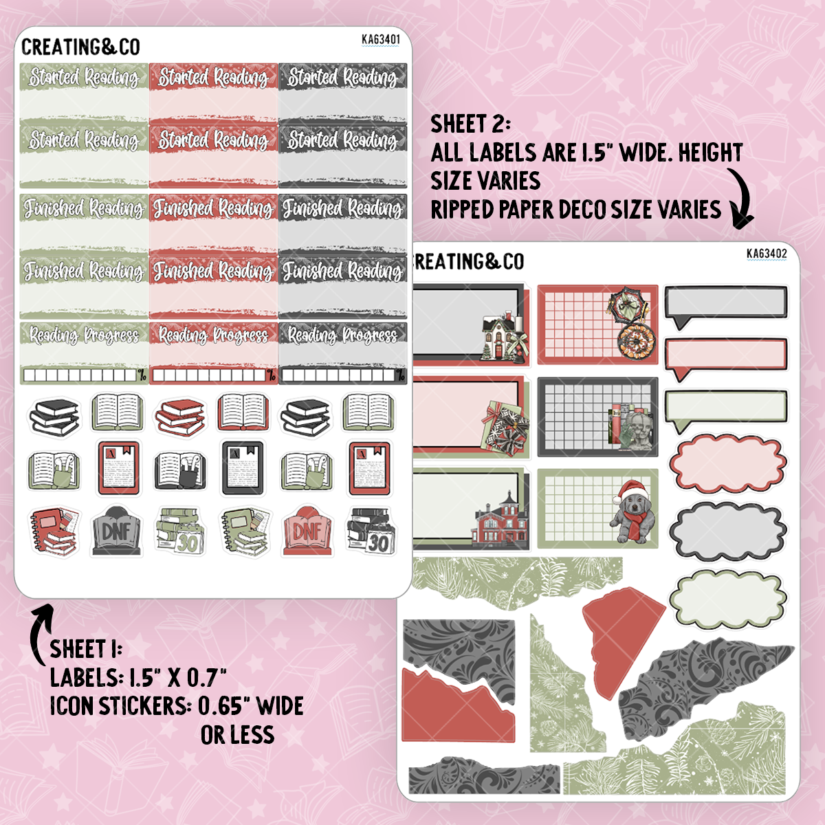 Holiday Spirit Weekly Kit Add On Sticker Sheets - KA634