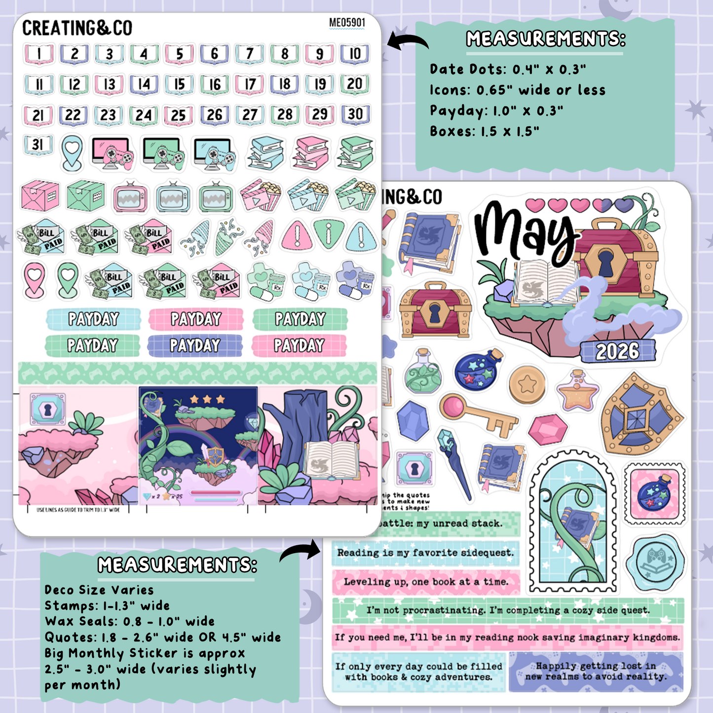 Adventure Game May Decorative & Functional Planner Sticker Kit - ME059