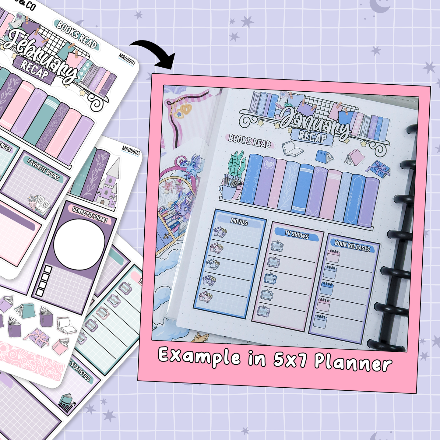 Butterfly Pages February Monthly Notes Page Builder Planner Sticker Kit - MR056