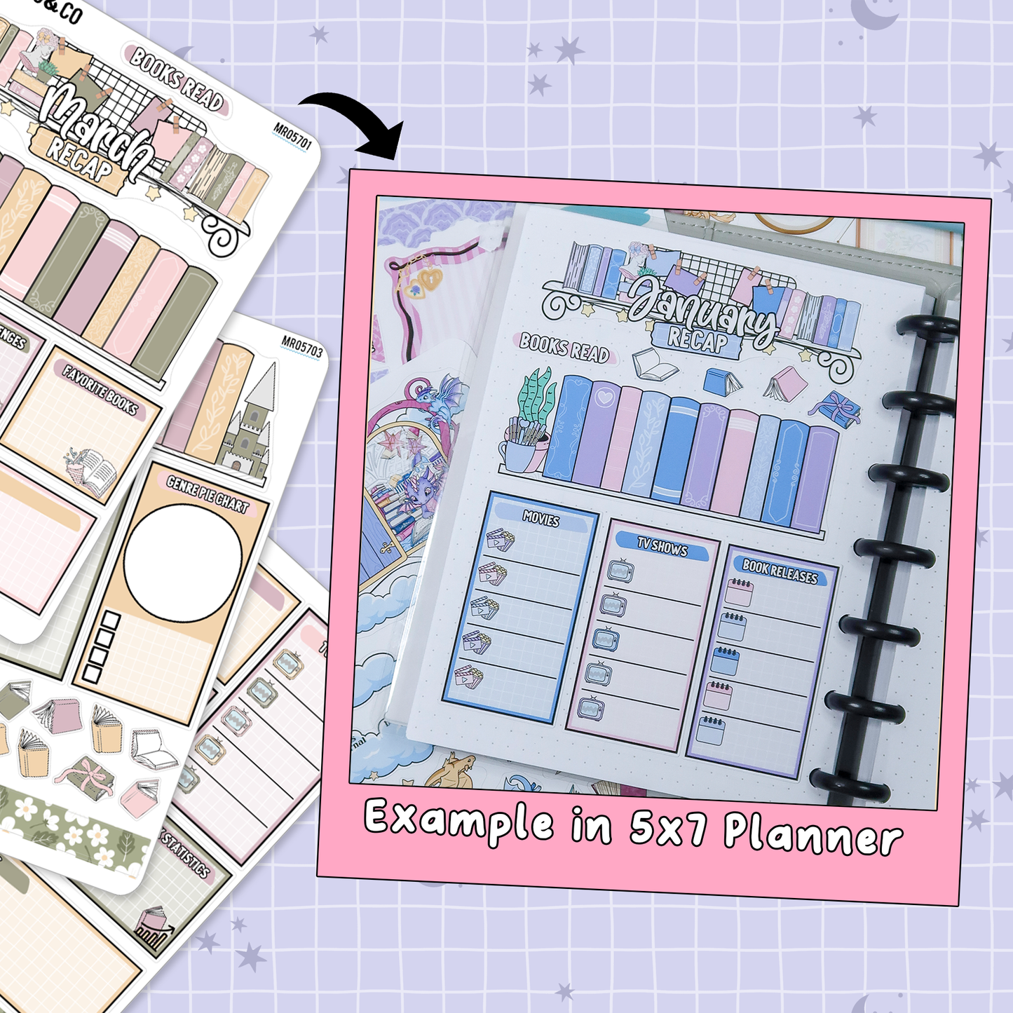 Cozy Spring Cottage March Monthly Notes Page Builder Planner Sticker Kit - MR057