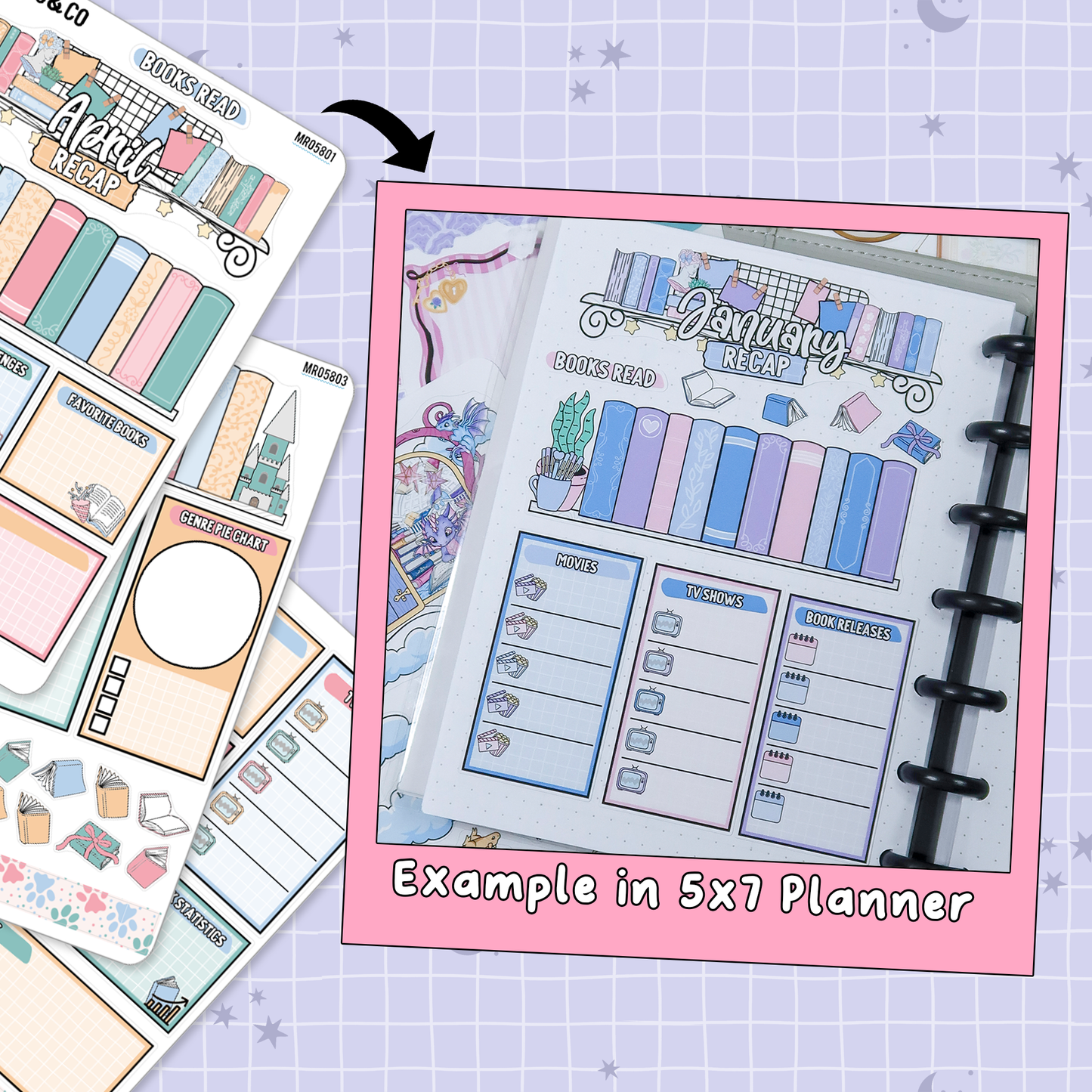 Paws & Pages April Monthly Notes Page Builder Planner Sticker Kit - MR058