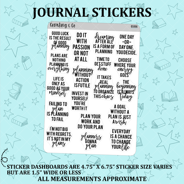 Inspirational Inspirational Quote Planner Stickers - QS001 – Creating & Co