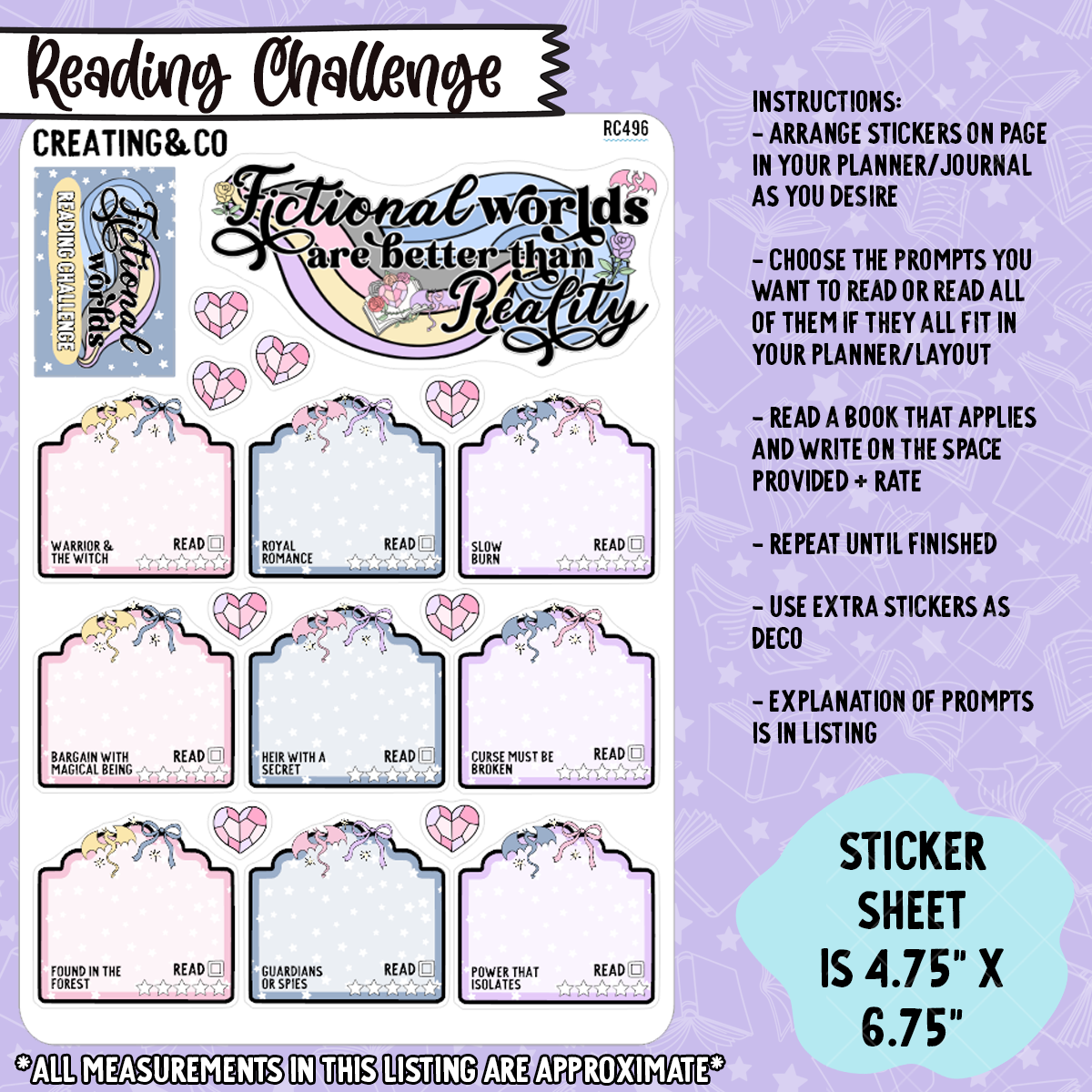 Romantasy Reads Decorative Reading Challenge - RC496