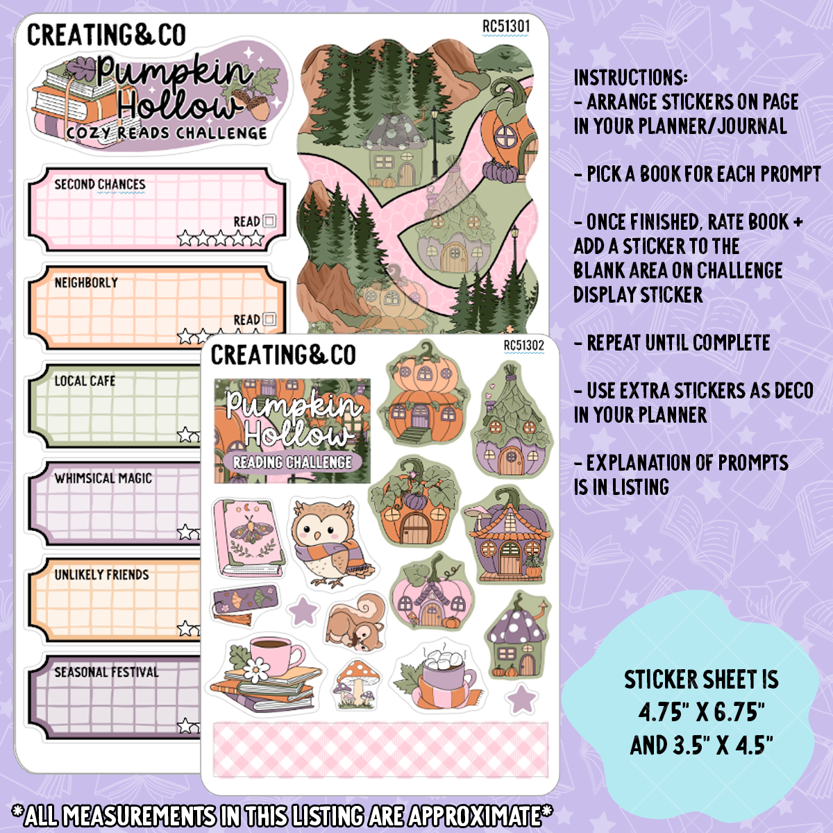Pumpkin Hollow Cozy Reads Vertical Weekly Kit Bundle