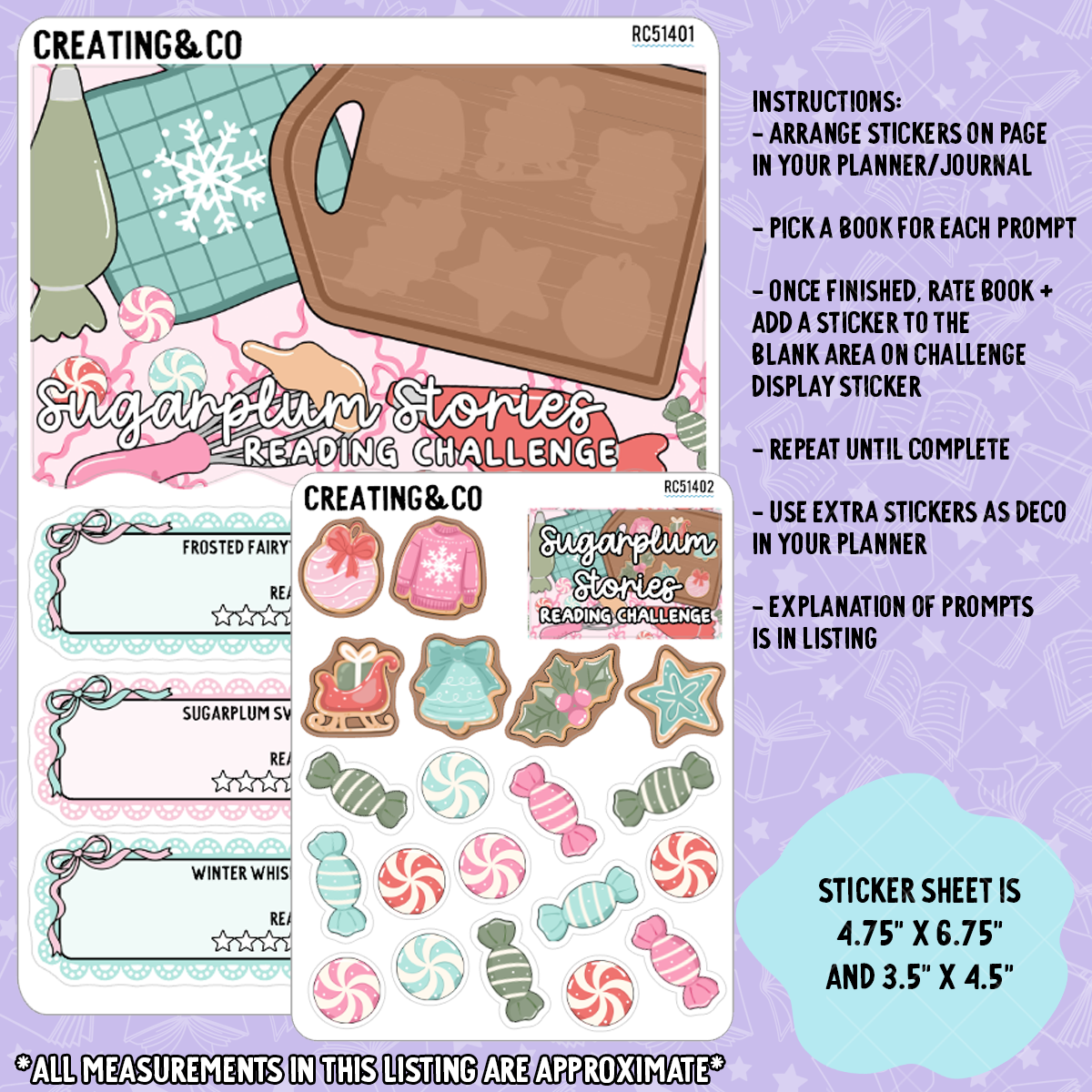 Sugarplum Stories Sweet Christmas Hobonichi Weekly Kit + Challenge Bundle