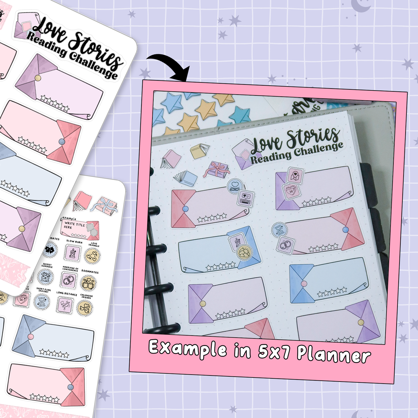 Love Stories Valentine's Day 2026 Reading Challenge Planner Sticker Set - RC531