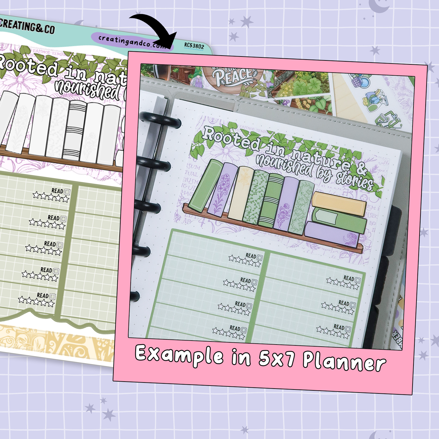 Witch Herbalist Nature Mood Reader Book Stack Decorative Reading Challenge - RC539