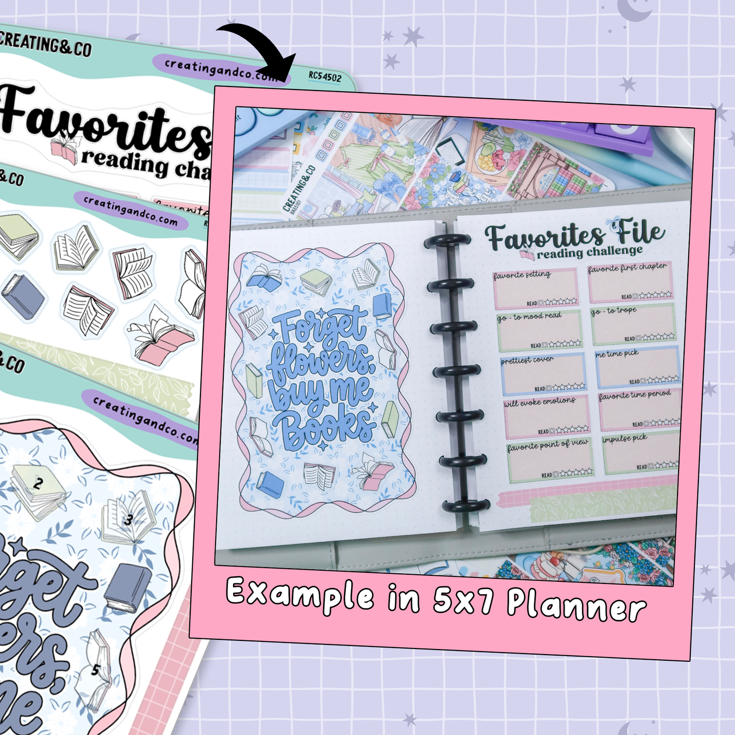 Favorites File Spring Decorative Reading Challenge - RC545