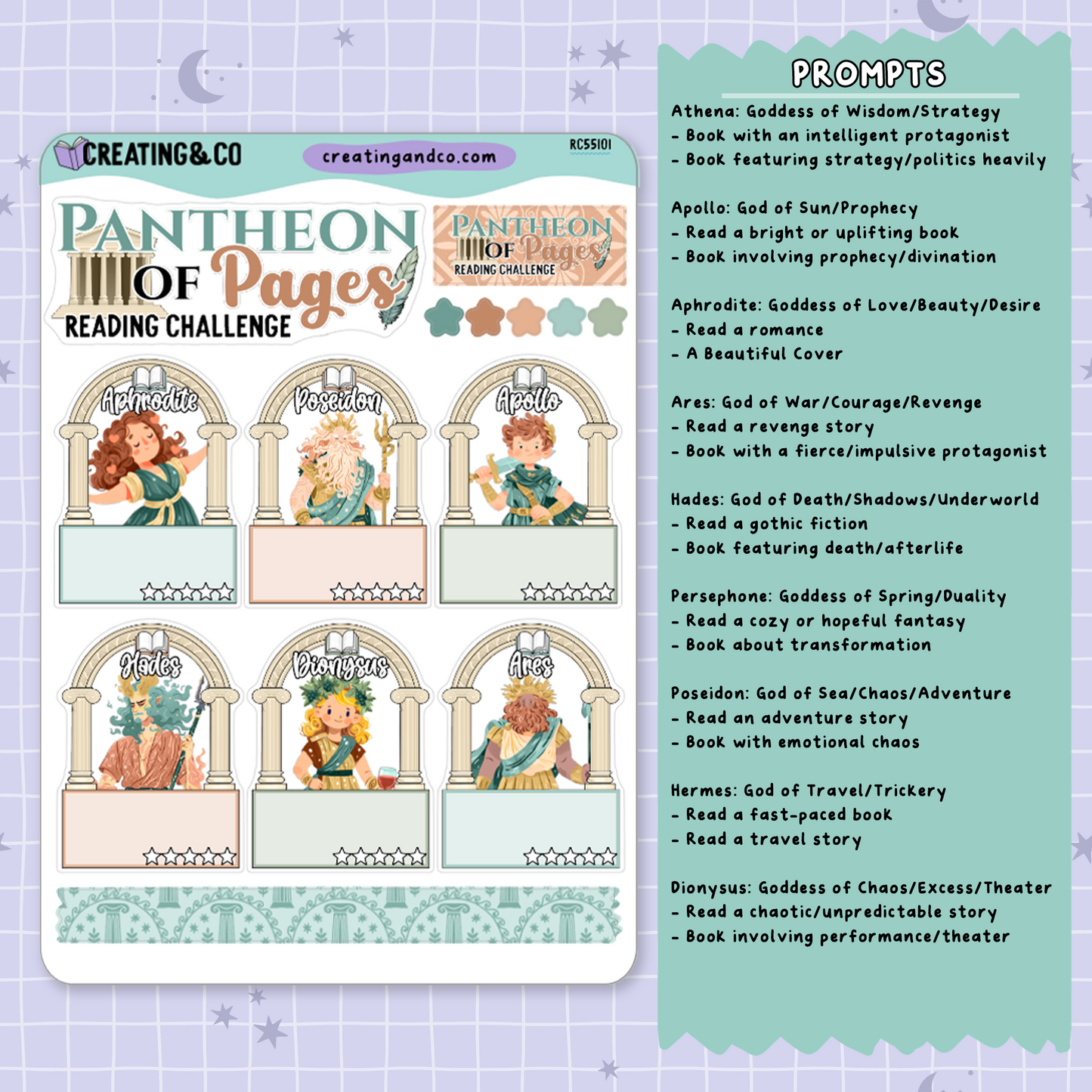 Pantheon of Pages Decorative Reading Challenge - RC551