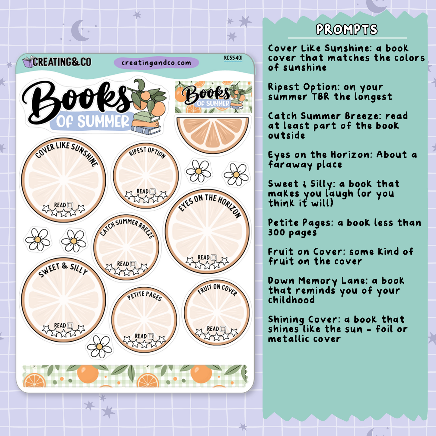 Books of Summer Orange Grove Decorative Reading Challenge - RC555