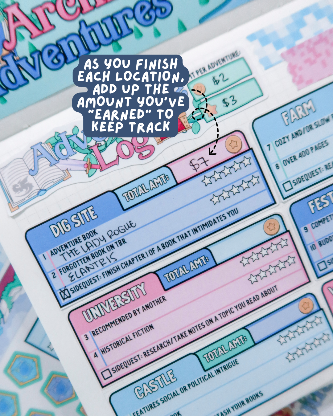 Archive Adventures Retro Map Game Decorative Reading Challenge - RC553
