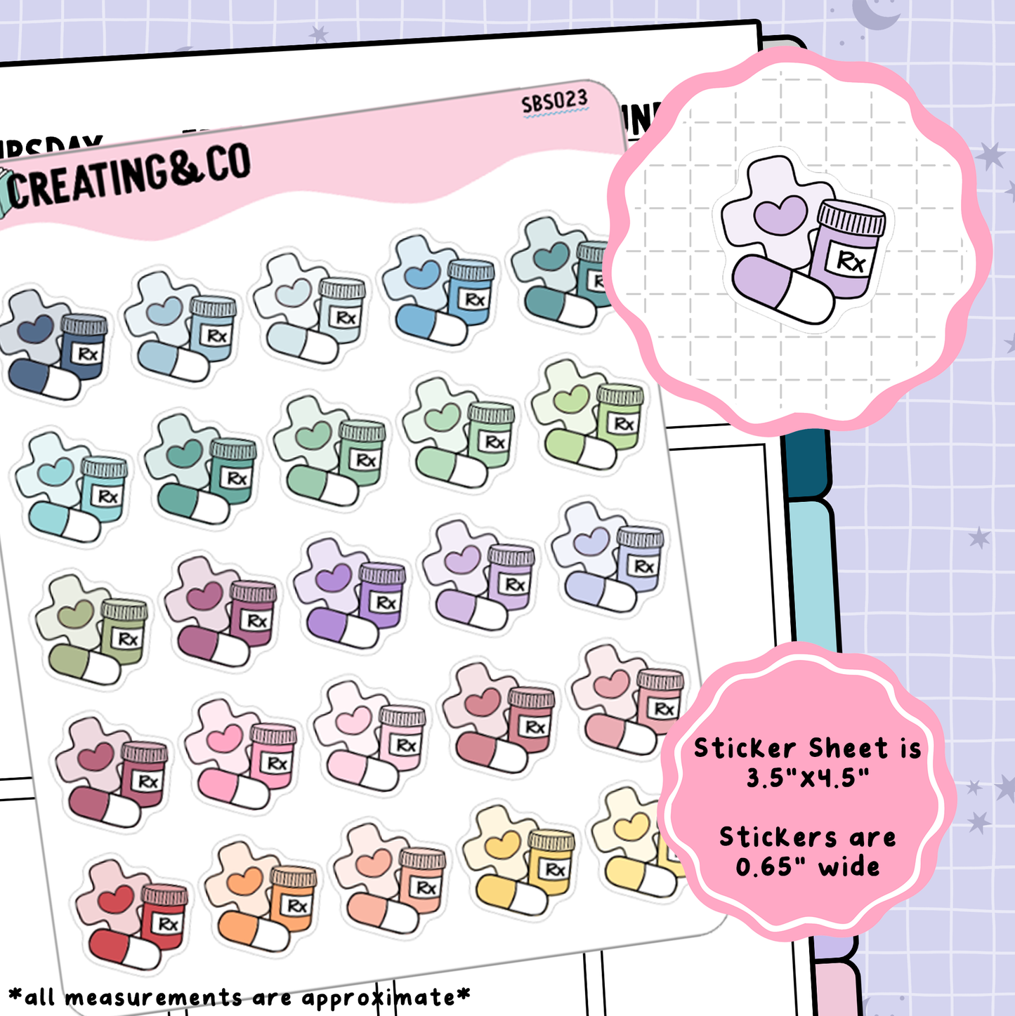 Medical Icon Functional Stickers - SBS023