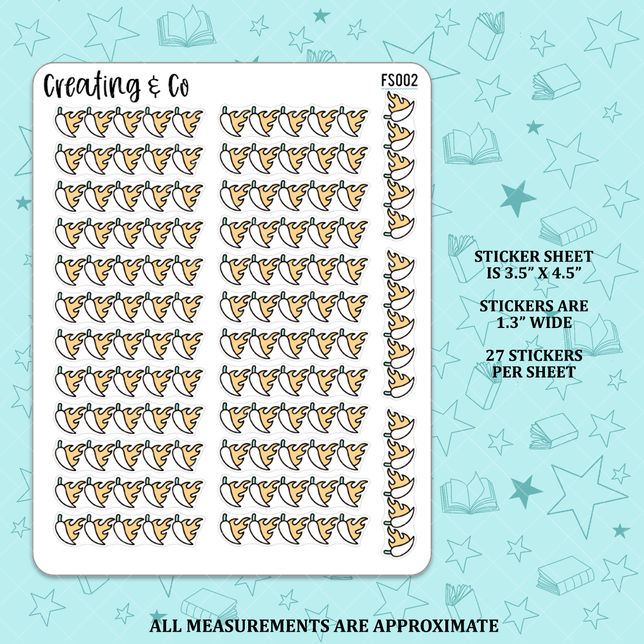 Spice Rating Functional Stickers - FS002