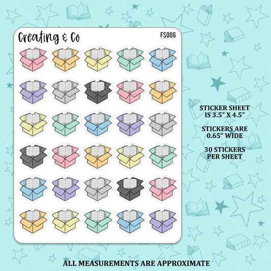 Book Mail Delivery Functional Stickers  - FS006