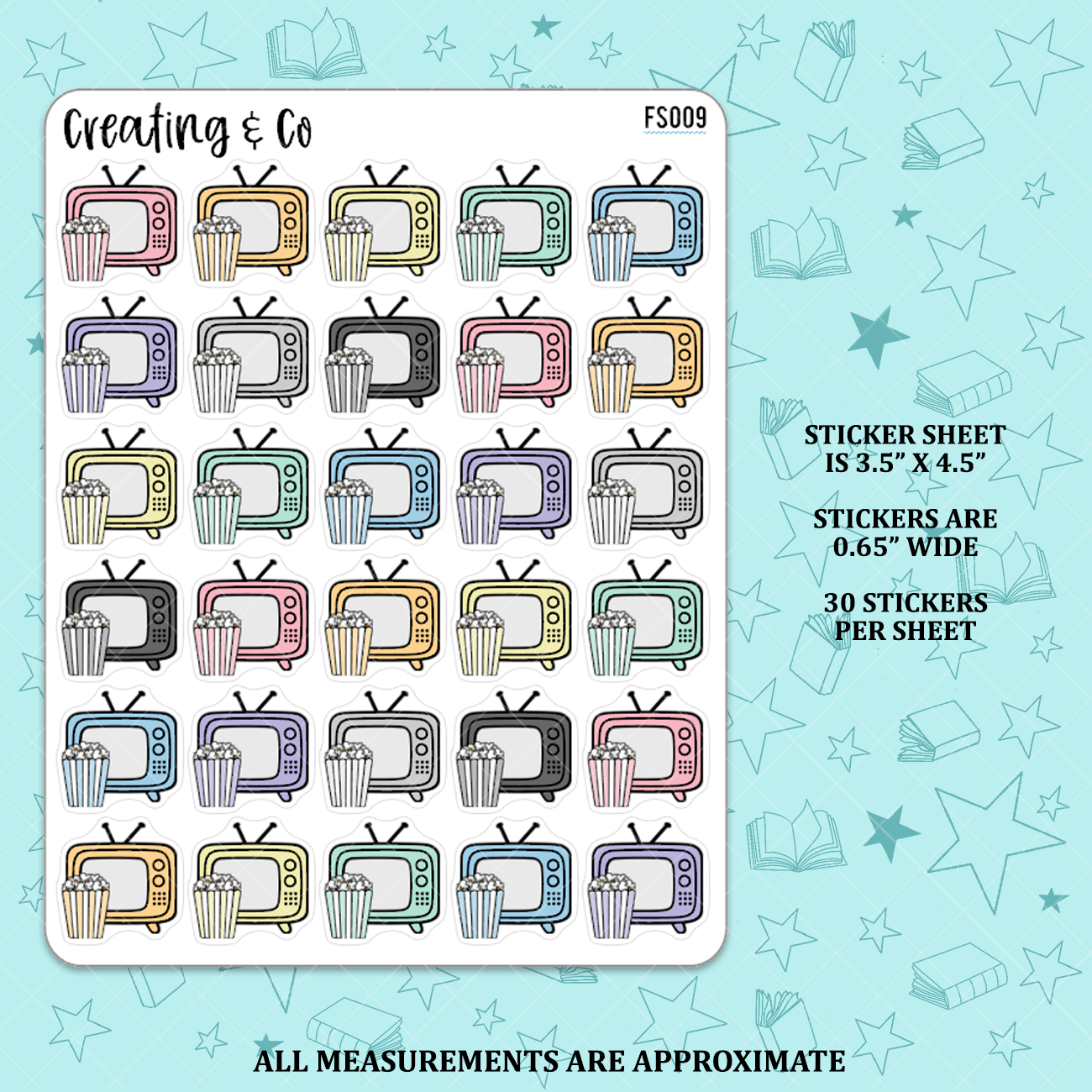 TV Show Icon Functional Stickers - FS009