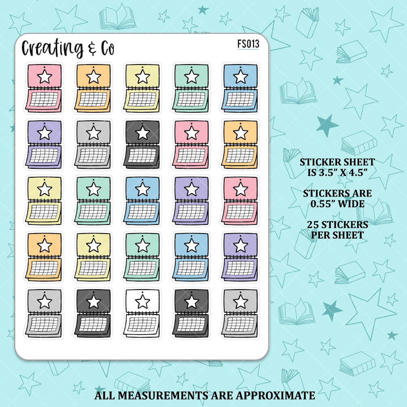 Calendar Icon Functional Stickers - FS013