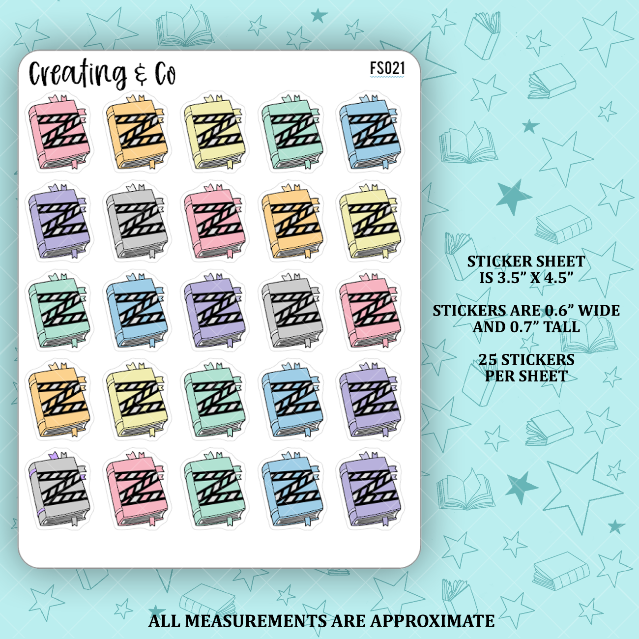 True Crime Book Genre Icon Functional Stickers - FS021