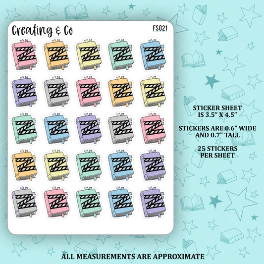 True Crime Book Genre Icon Functional Stickers  - FS021