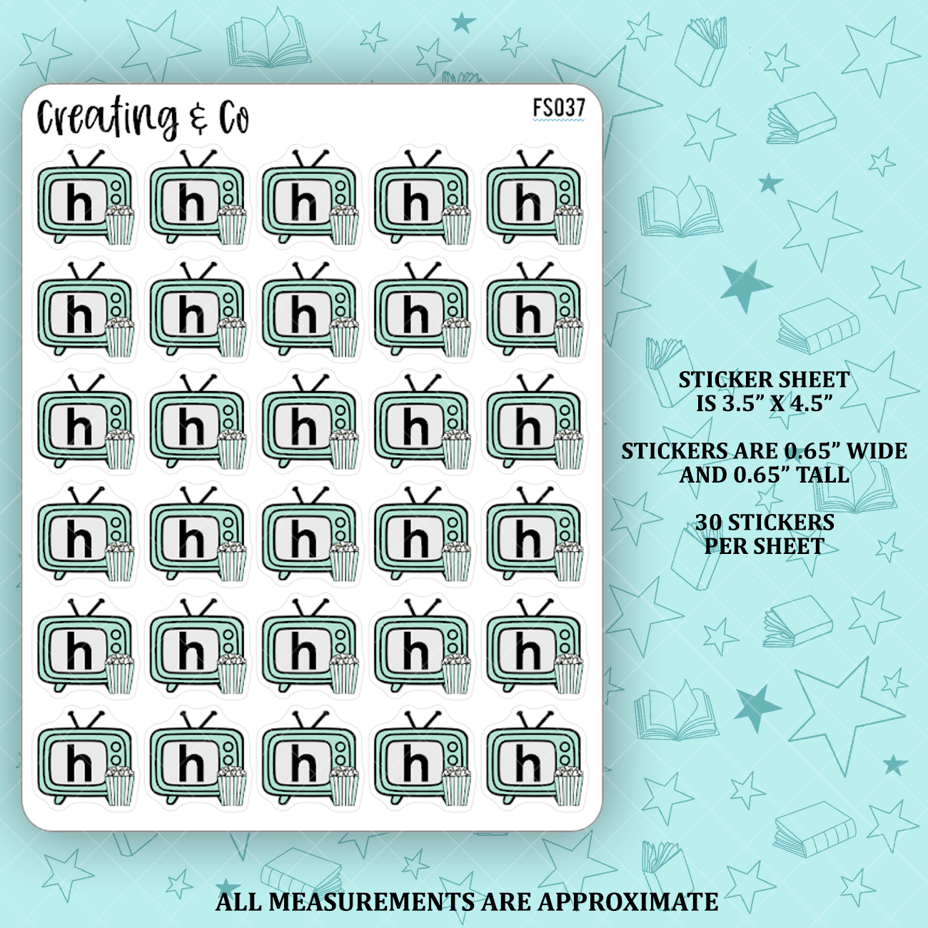 Green Streaming Service Icon Functional Stickers - FS037