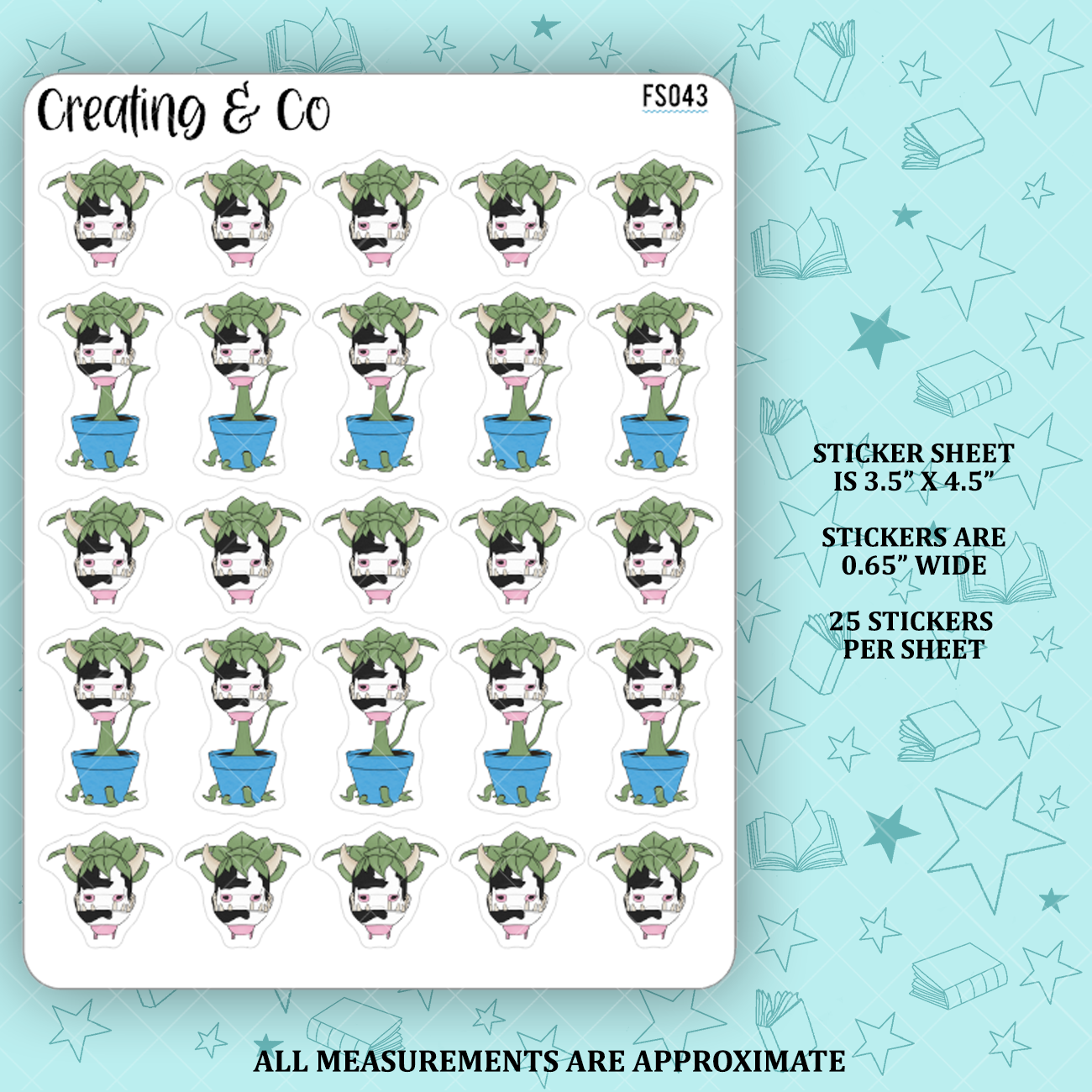 Cowplant Sims Functional Stickers  - FS043