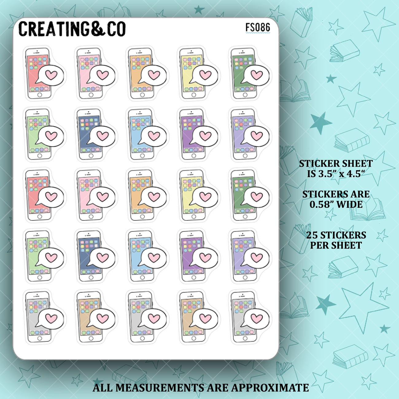 Phone Call Icon Functional Stickers - FS086