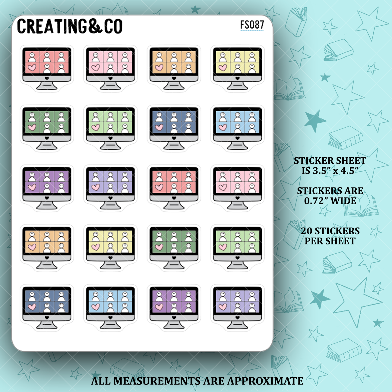 Video Call Icon Functional Stickers - FS087