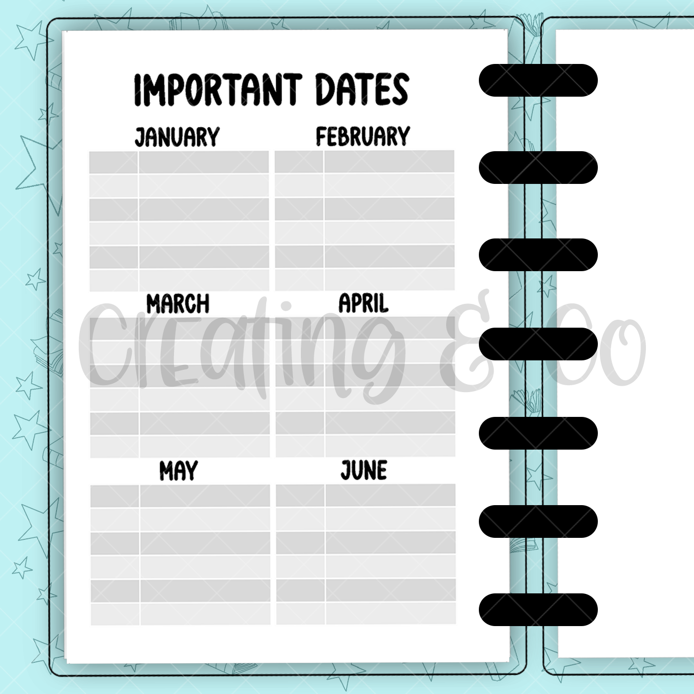 2025 Year Overview Bookish Inserts Build Your Own Book Journal System