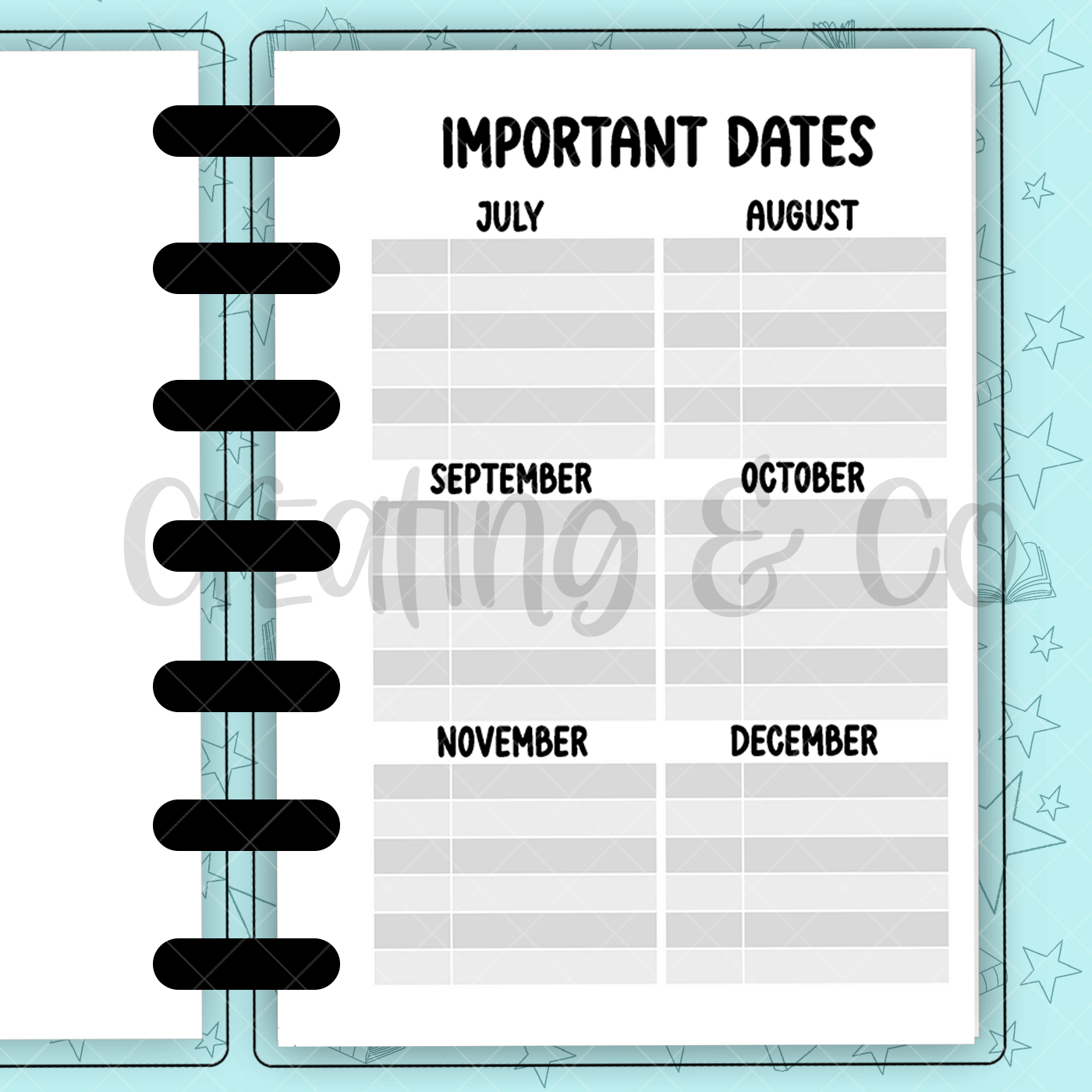 2025 Year Overview Bookish Inserts Build Your Own Book Journal System