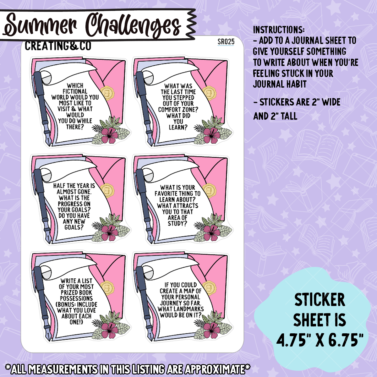 Lost Pages 2025 Summer Reading Challenge Journal Sheet Bundle