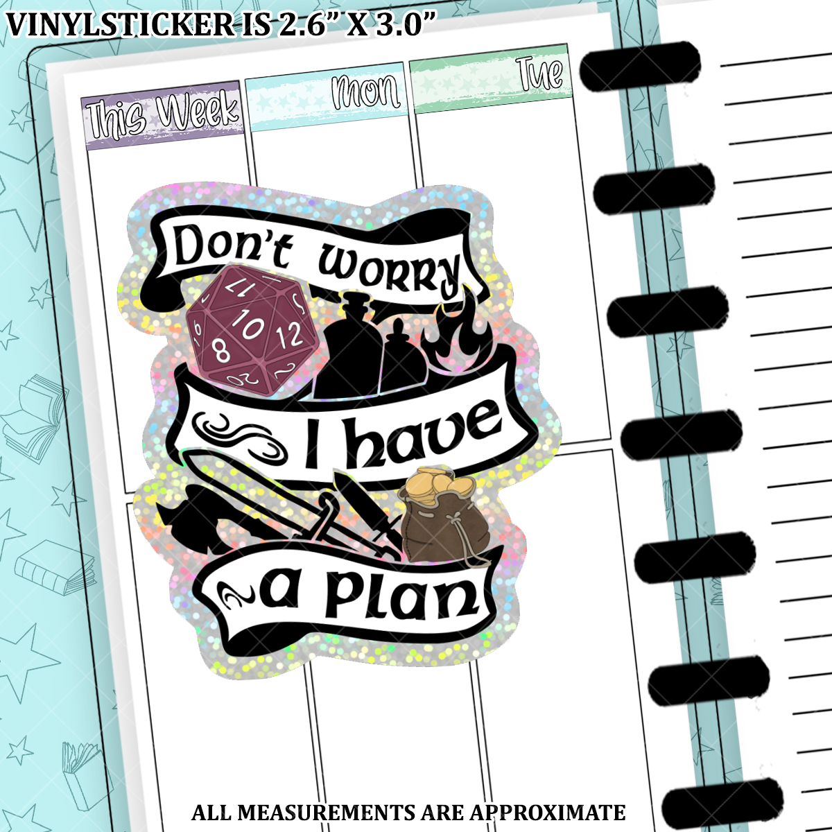 Don't Worry Dungeons & Dragons Vinyl Die Cut Sticker - DWDND