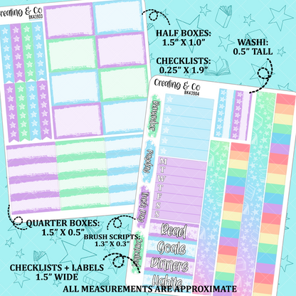 Read Books, Be Happy Rainbow Reads Vertical Weekly Planner Kit  - BK439