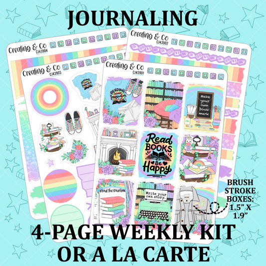 Read Books, Be Happy Rainbow Reads Creative Journaling and Planning Kit - CJ439