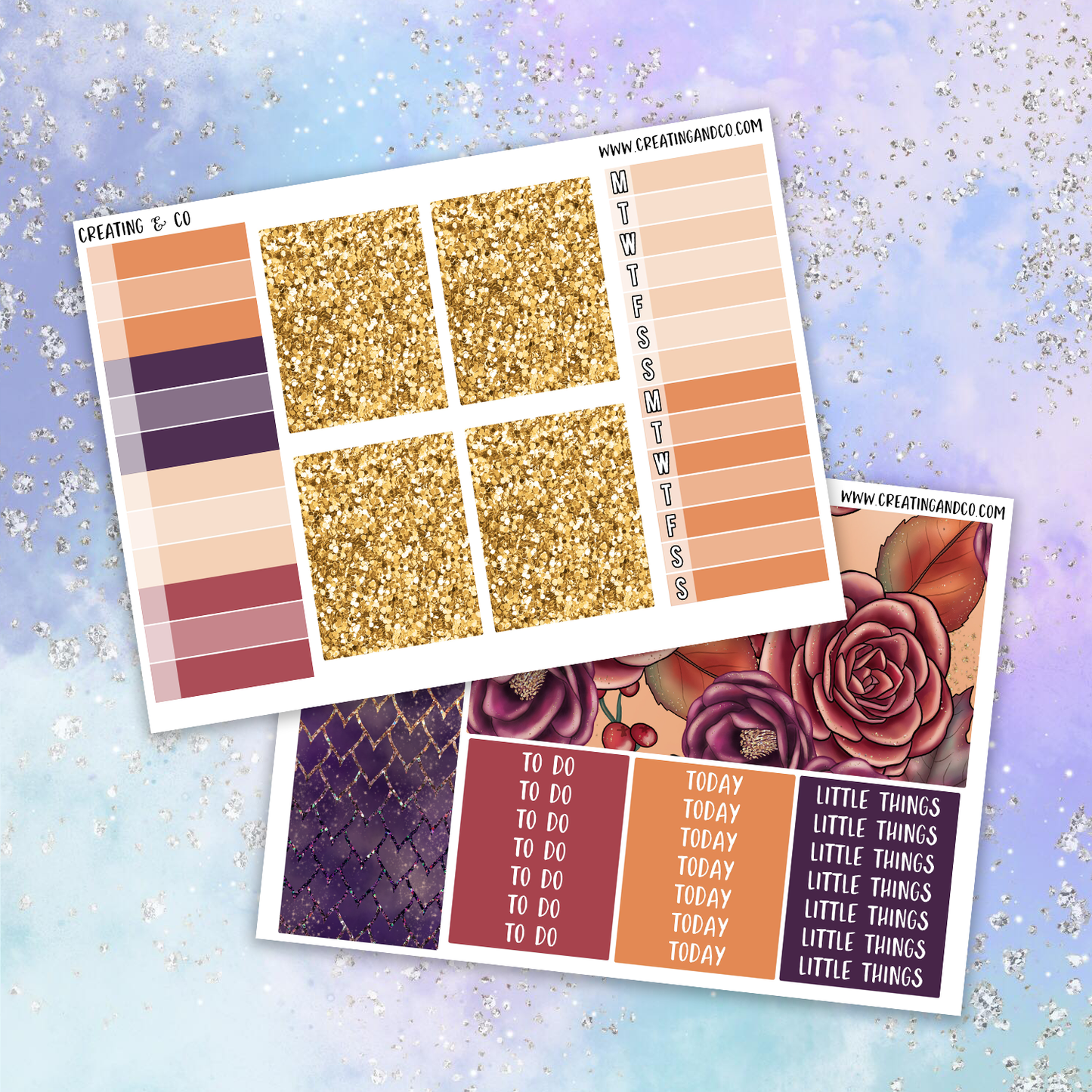 Fall Dragons Printable Weekly Planner Stickers