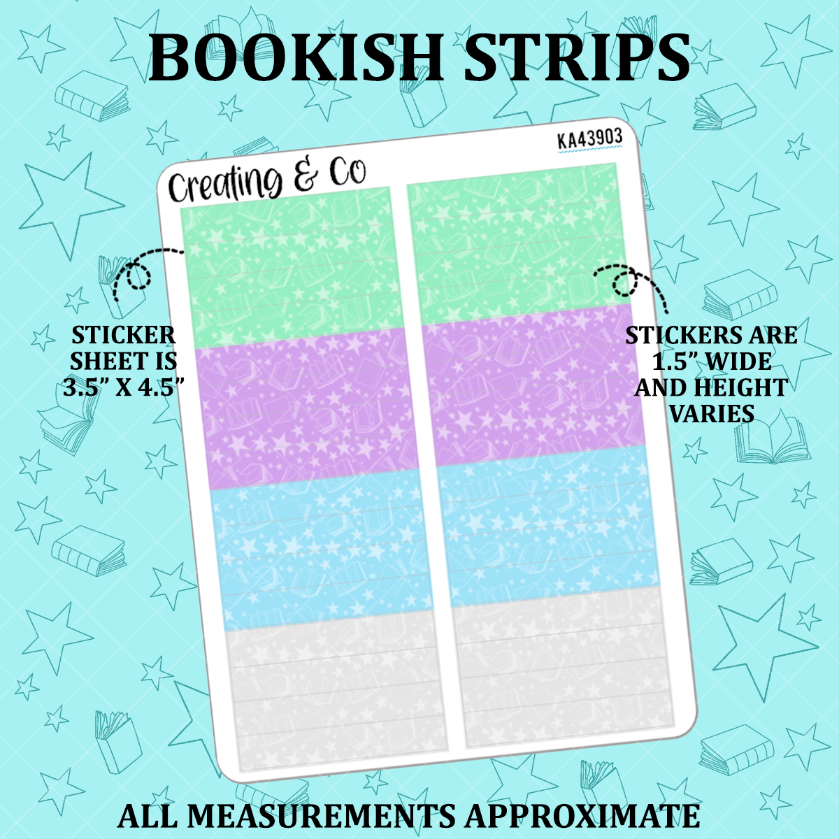 Read Books, Be Happy Rainbow Reads Add Ons for Weekly Planner Kit  - KA439