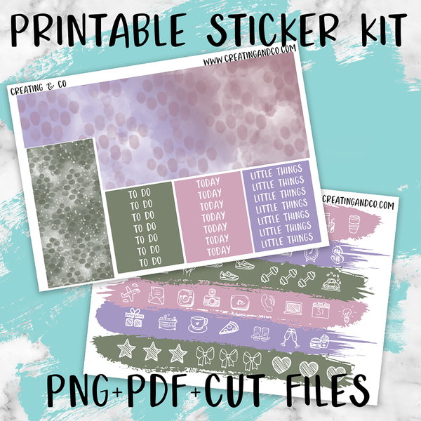 Woodland Witch Printable Weekly Planner Stickers - PK6 – Creating & Co