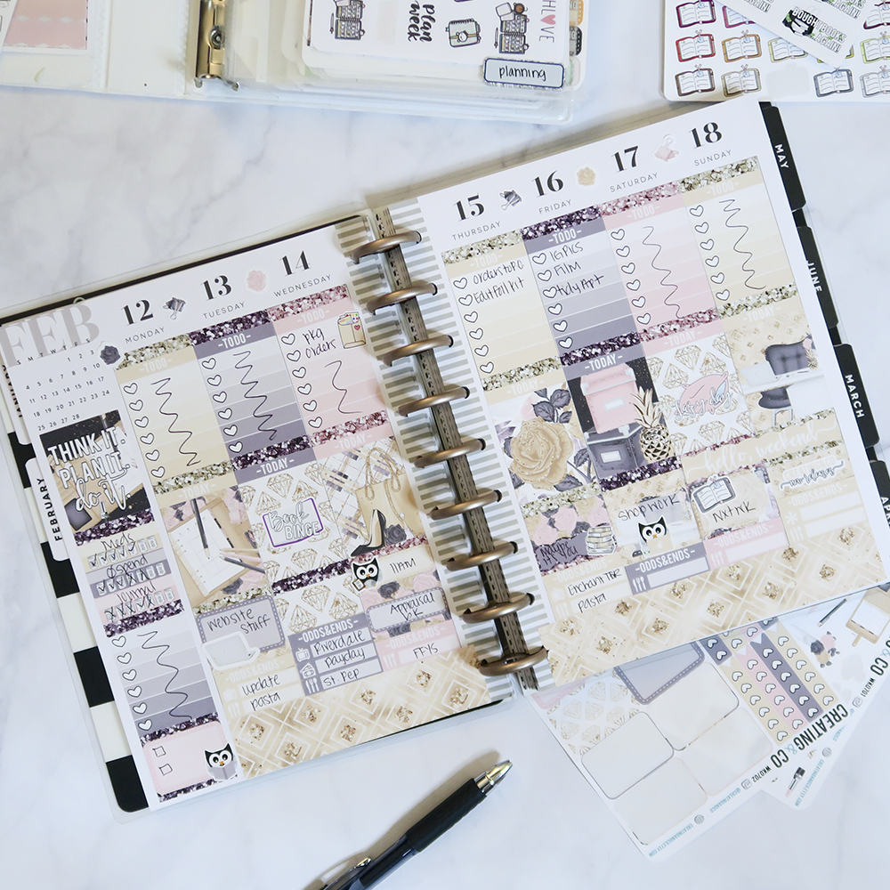 Using Erin Condren Stickers in a Happy Planner – Creating & Co